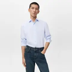 MANGO MAN - Camisa Algodón Rayas Regular Fit Hombre