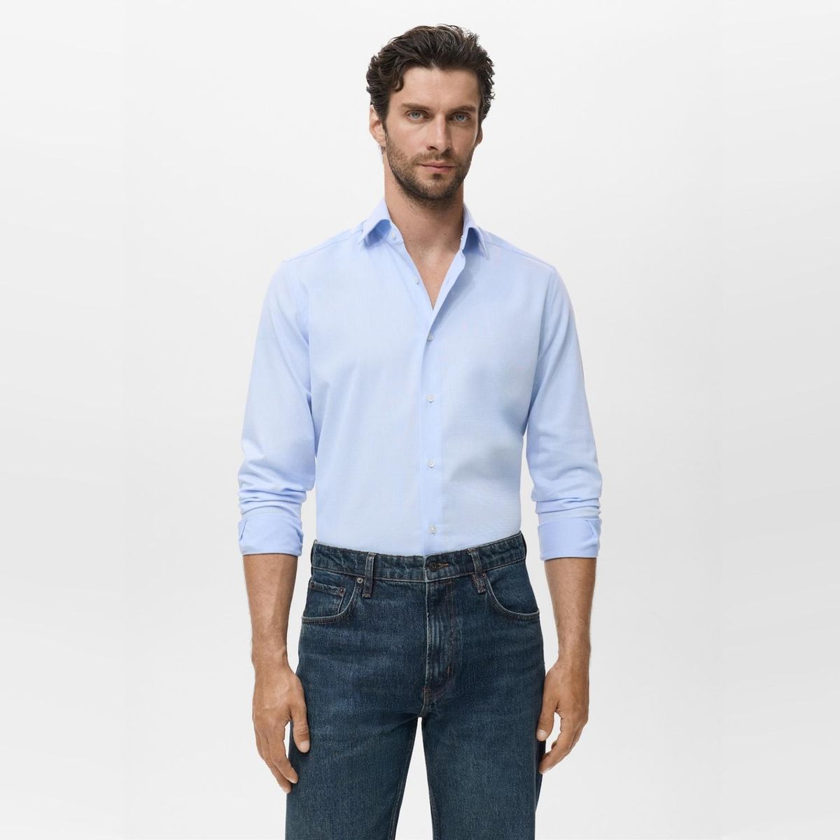 MANGO MAN - Camisa Algodón Slim Fit Hombre Mango Man