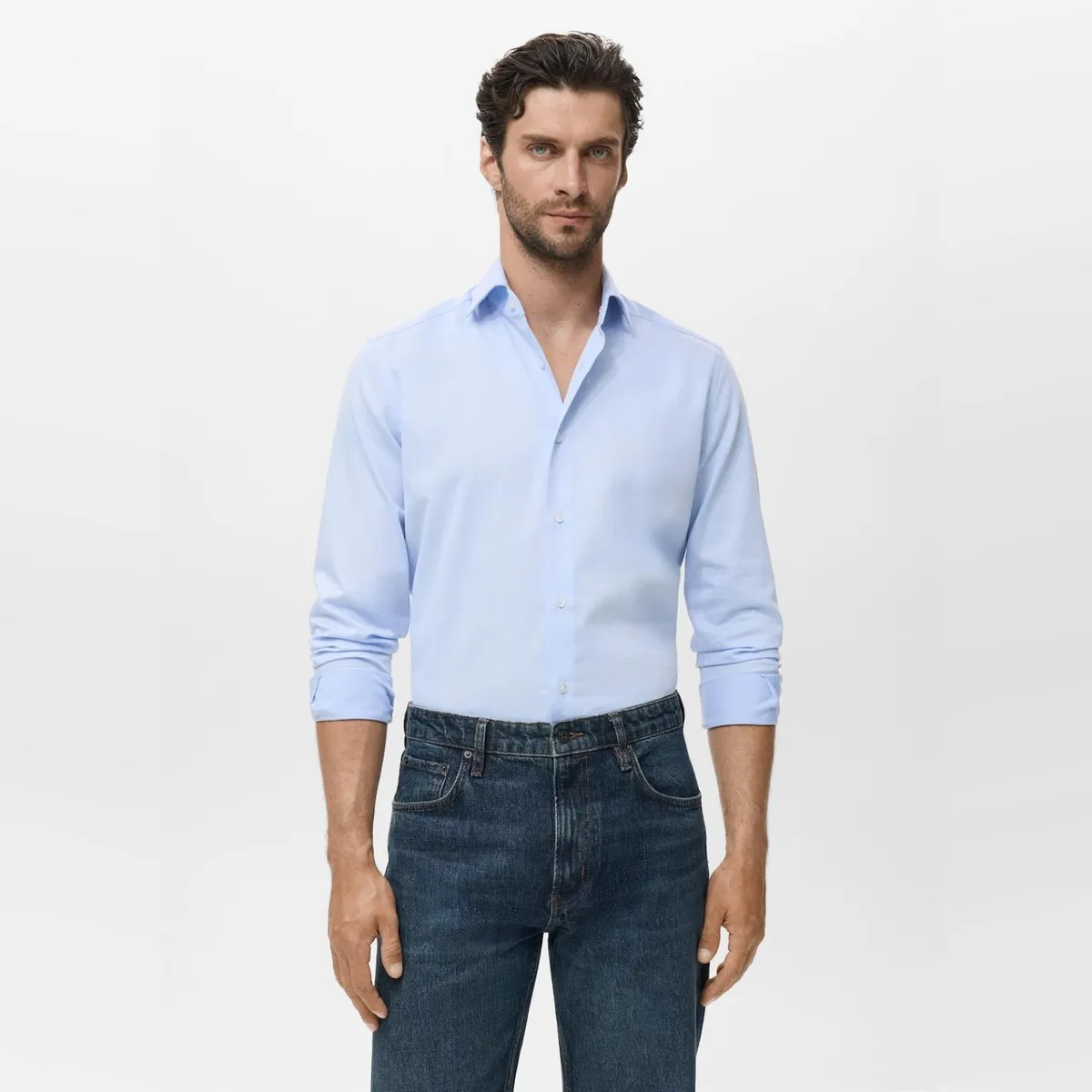 MANGO MAN - Camisa Algodón Slim Fit Hombre Mango Man