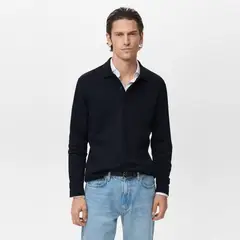MANGO MAN - Polo Regular Fit Microestructura Hombre