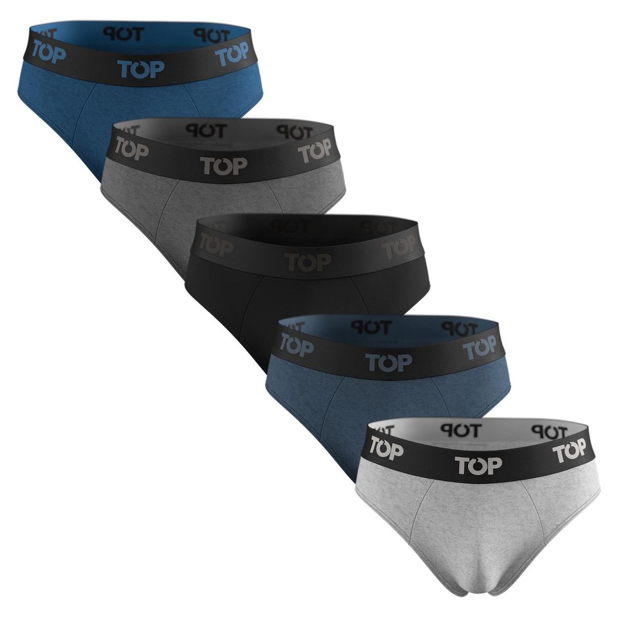 TOP - Pack De 5 Slips Algodón Hombre Top