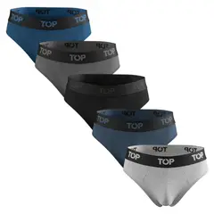TOP - Pack De 5 Slips Algodón Hombre
