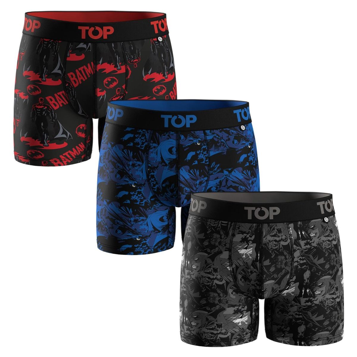 TOP - Pack De 3 Bóxers DC Comics Algodón Hombre Top