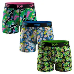 TOP - Pack De 3 Bóxers Rick&Morty Algodón Hombre