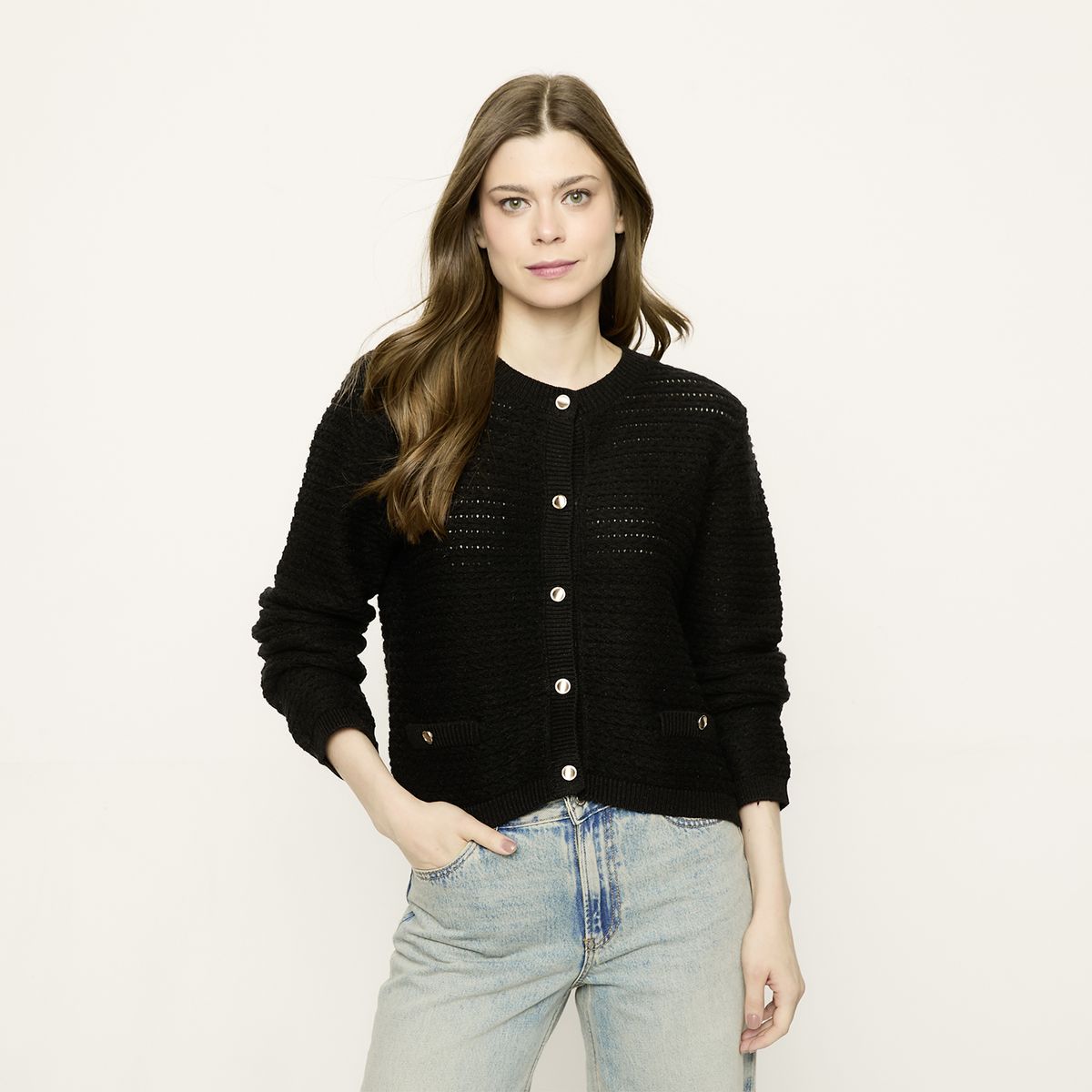 VERO MODA - Vest de Punto Botones Mujer Vero Moda