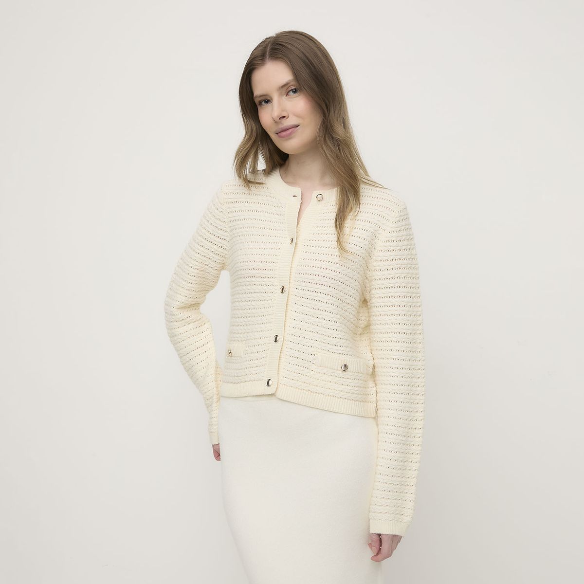 VERO MODA - Vest de Punto Botones Mujer Vero Moda