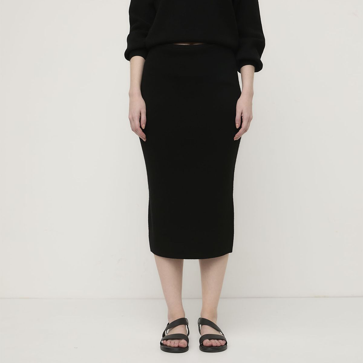 VERO MODA - Falda de Punto Midi Mujer Vero Moda