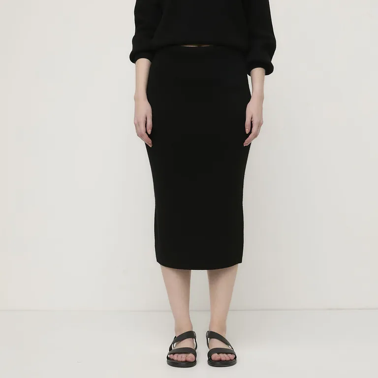 VERO MODA Falda de Punto Midi Mujer