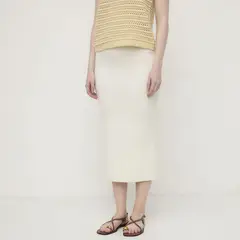 VERO MODA - Falda de Punto Midi Mujer
