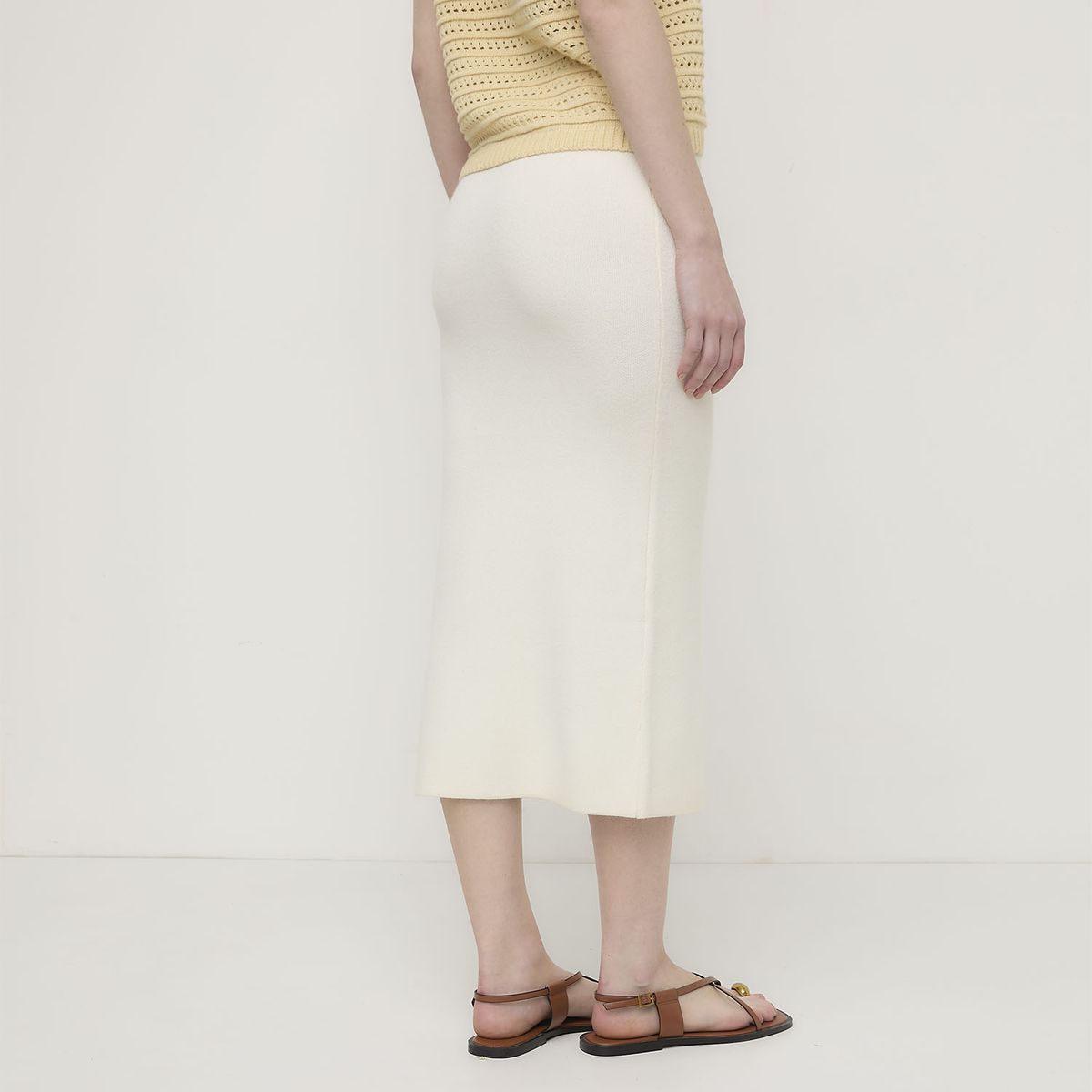 VERO MODA - Falda de Punto Midi Mujer Vero Moda