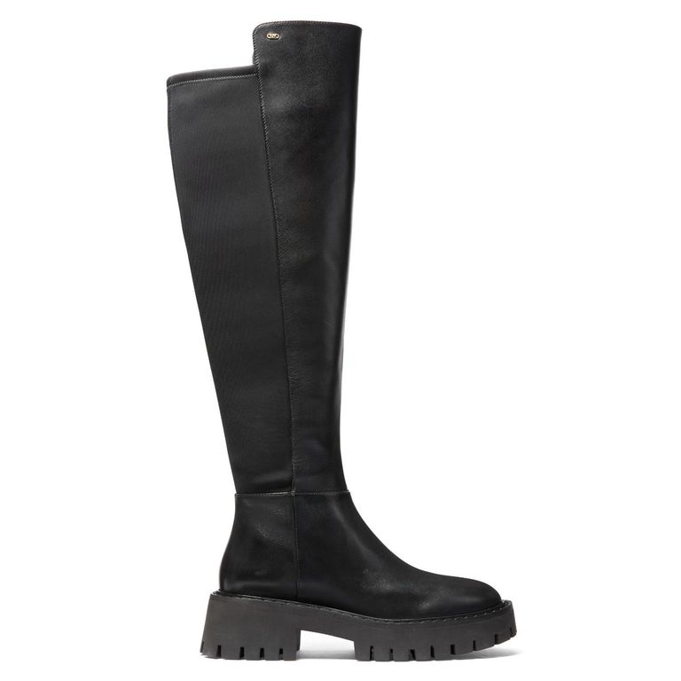 Bota Mujer Cuero Negro