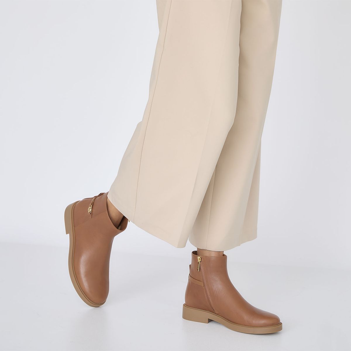 MICHAEL KORS - Botín Mujer Cuero Café Michael Kors