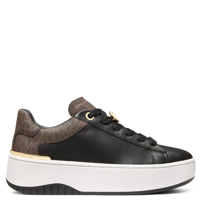 Zapatilla Urbana Mujer Cuero Negro