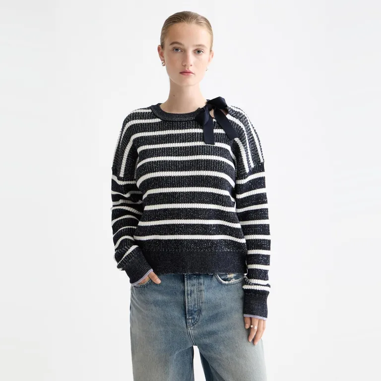 SCOTCH & SODA Chaleco Rayas Amarra Cuello Mujer Scotchsoda