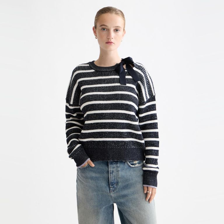 Chaleco Rayas Amarra Cuello Mujer Scotchsoda