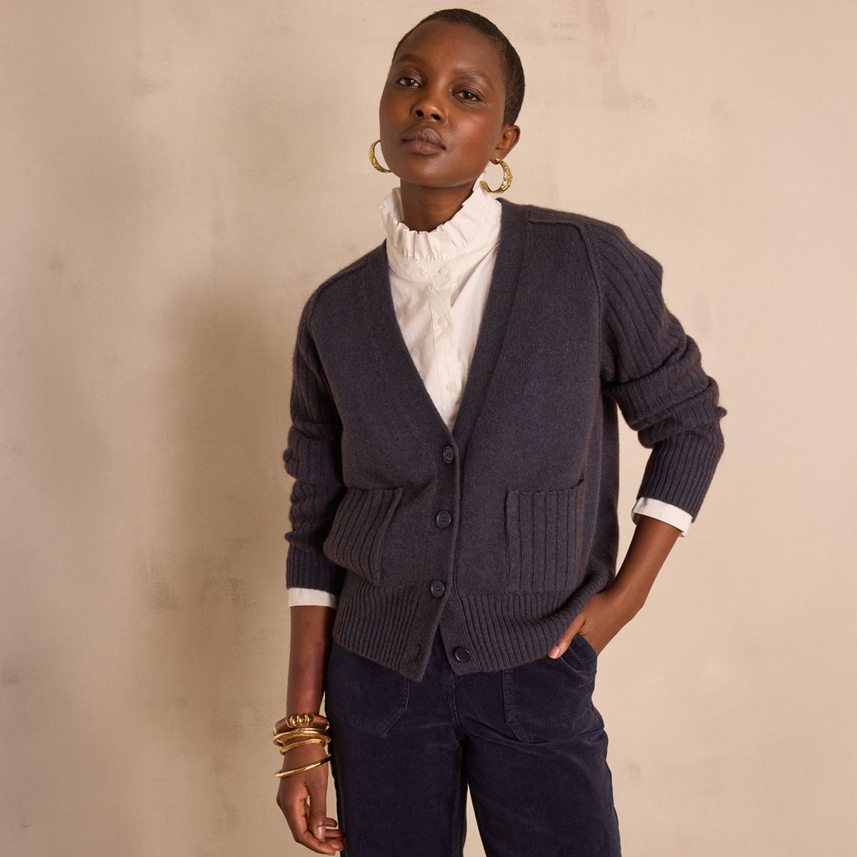 MAISON 123 - Sweater Botones Lana Mujer Maison 123