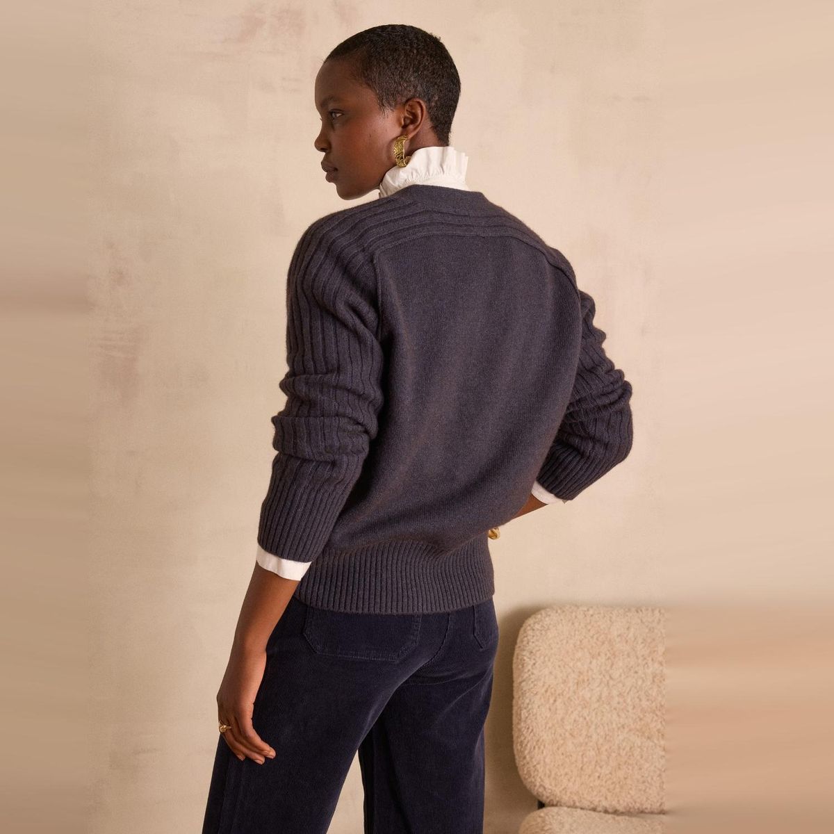 MAISON 123 - Sweater Botones Lana Mujer Maison 123