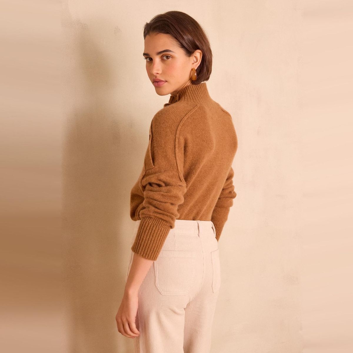 MAISON 123 - Sweater Cuello Alto 100% Cashemere Mujer Maison 123