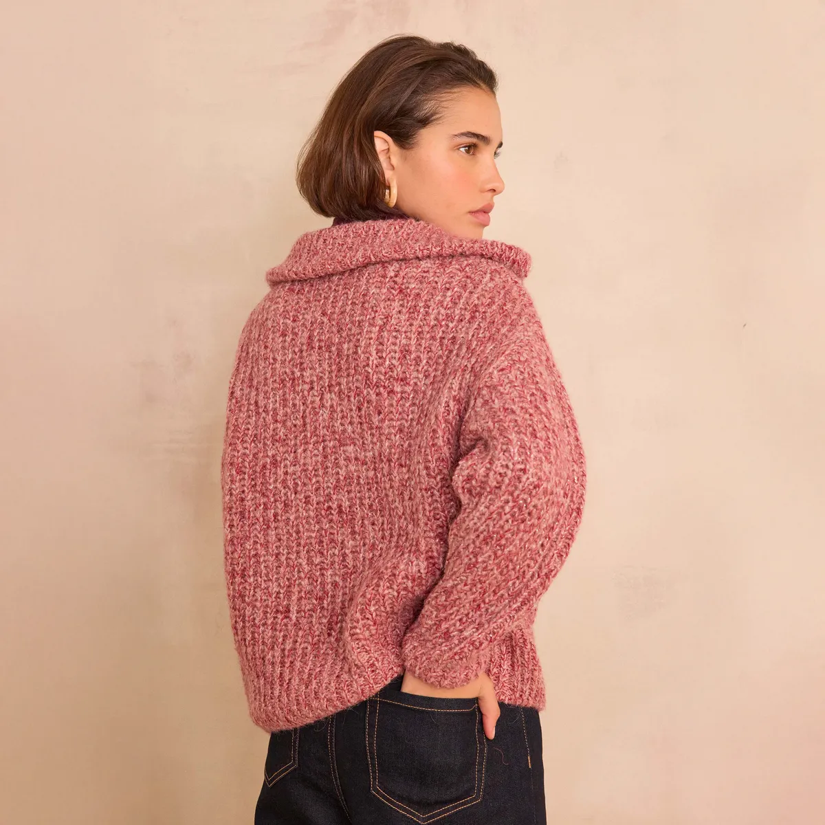 MAISON 123 - Sweater de Punto Metalizado Mujer Maison 123