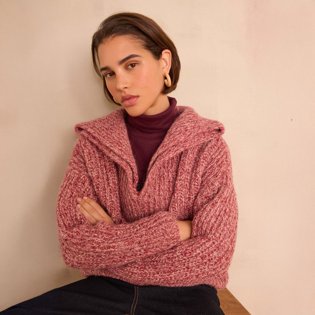 MAISON 123 - Sweater de Punto Metalizado Mujer Maison 123