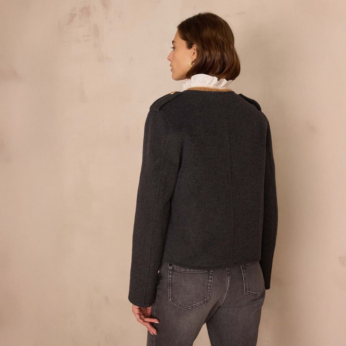 MAISON 123 - Chaqueta Botones Lana Mujer Maison 123