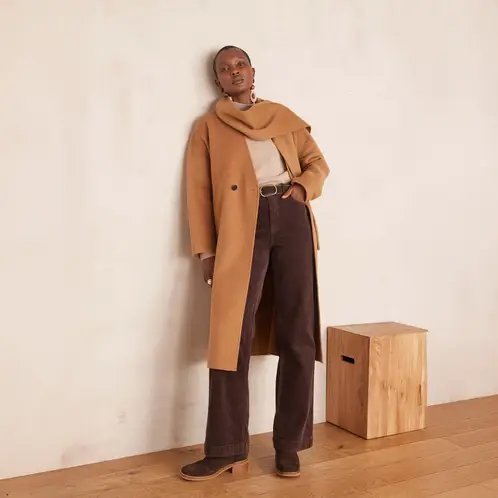 MAISON 123 - Pantalón Ancho Algodón Mujer