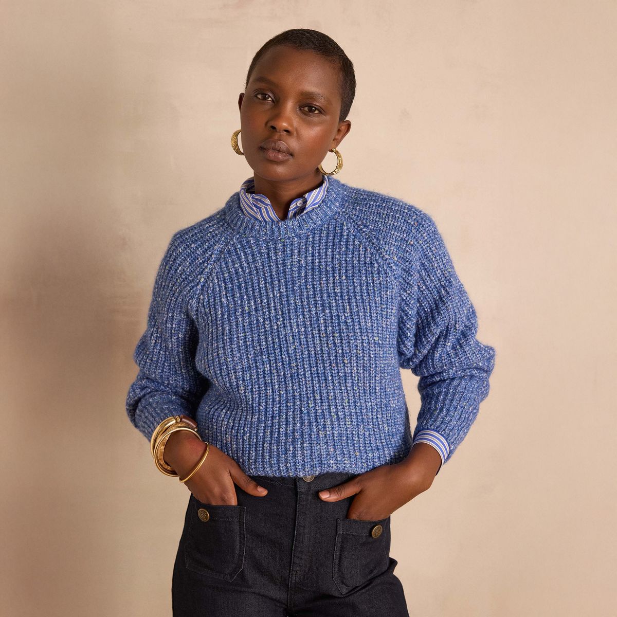 MAISON 123 - Sweater Acanalado Mujer Maison 123