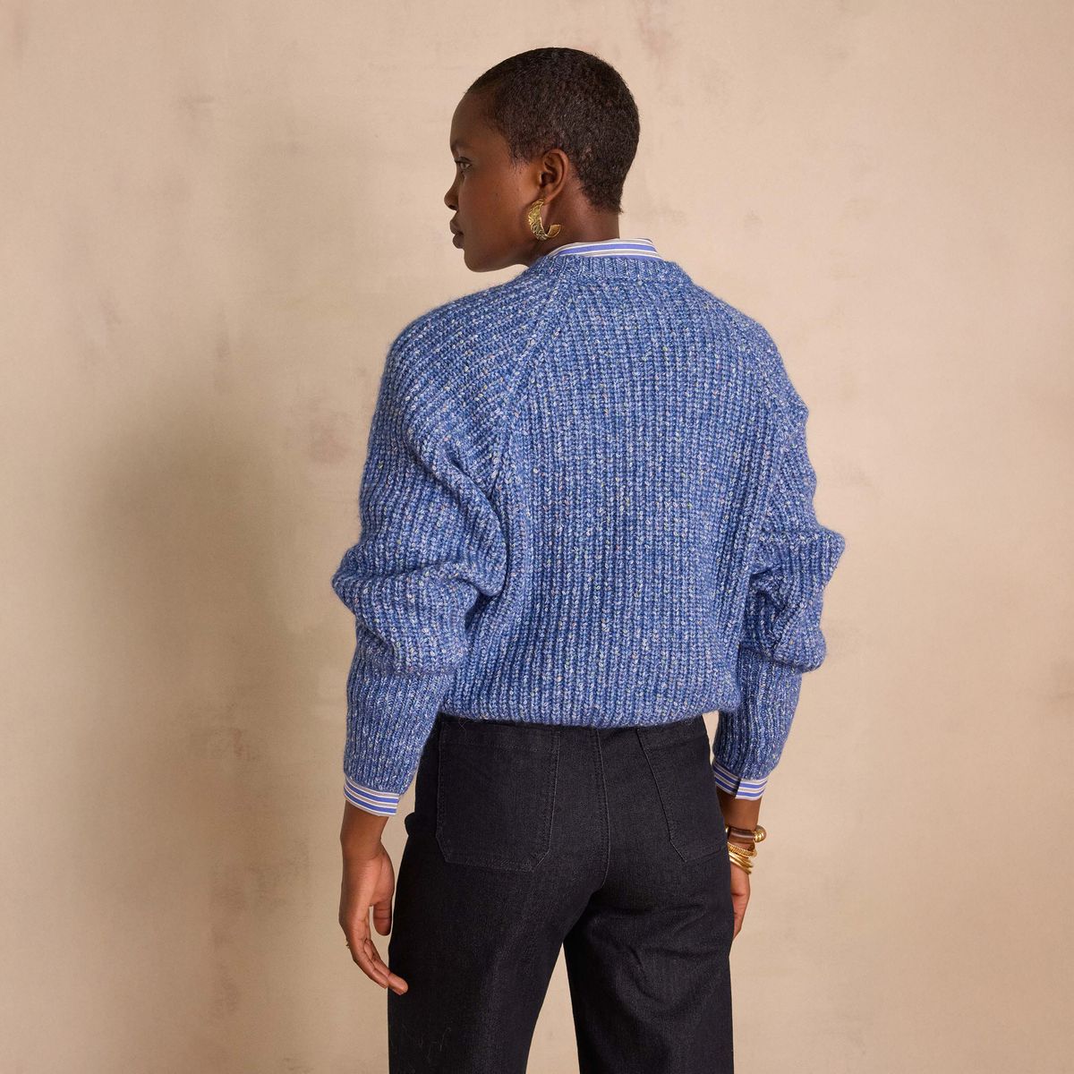 MAISON 123 - Sweater Acanalado Mujer Maison 123