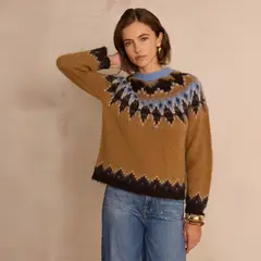 MAISON 123 - Sweater Jacquard Mujer