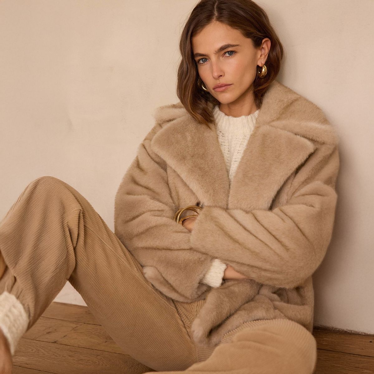 MAISON 123 - Abrigo Peludo Mujer Maison 123