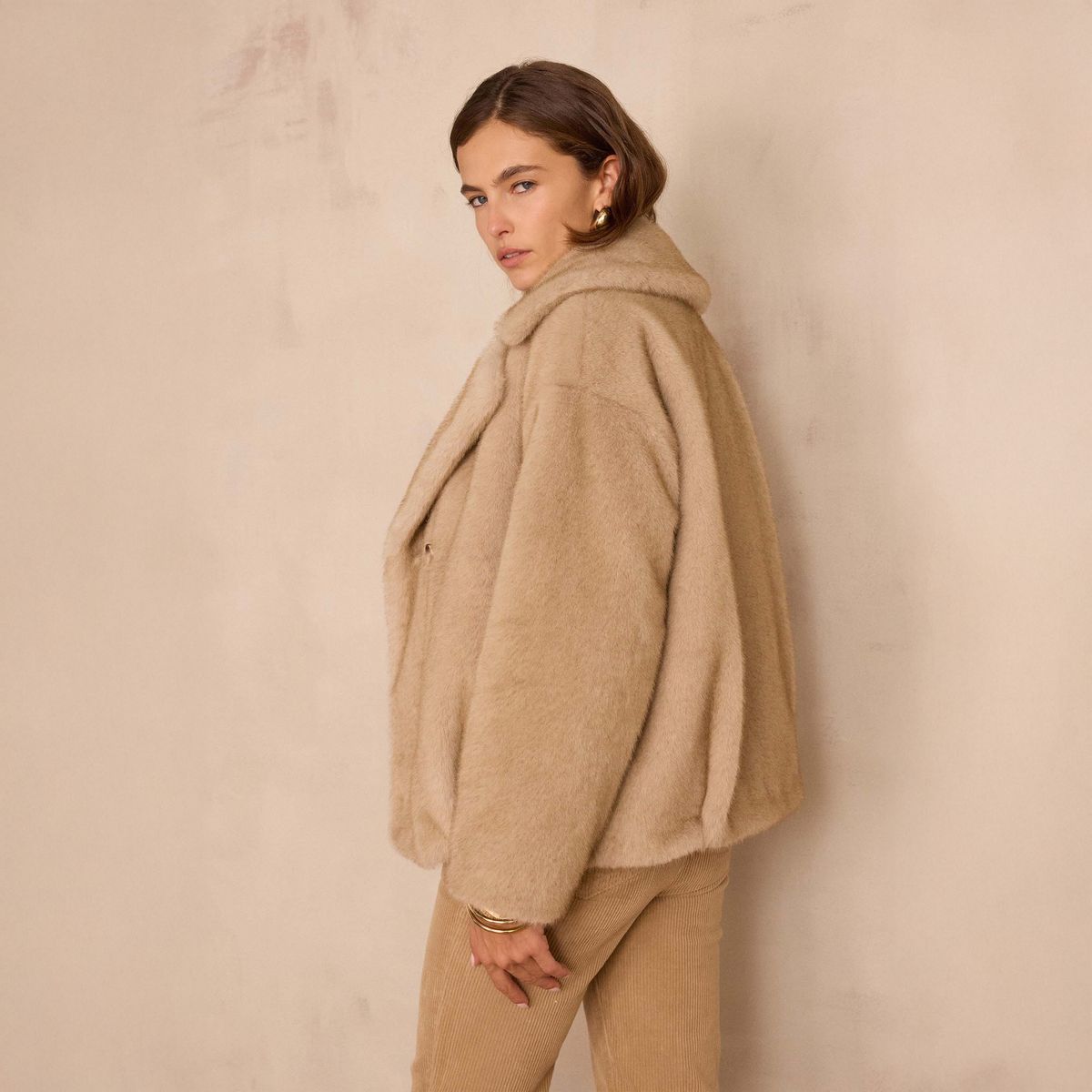 MAISON 123 - Abrigo Efecto Pelo Mujer Maison 123