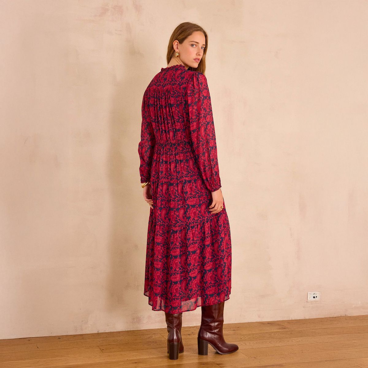 MAISON 123 - Vestido Midi Estampado Mujer Maison 123