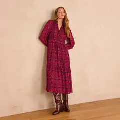 MAISON 123 - Vestido Midi Estampado Mujer