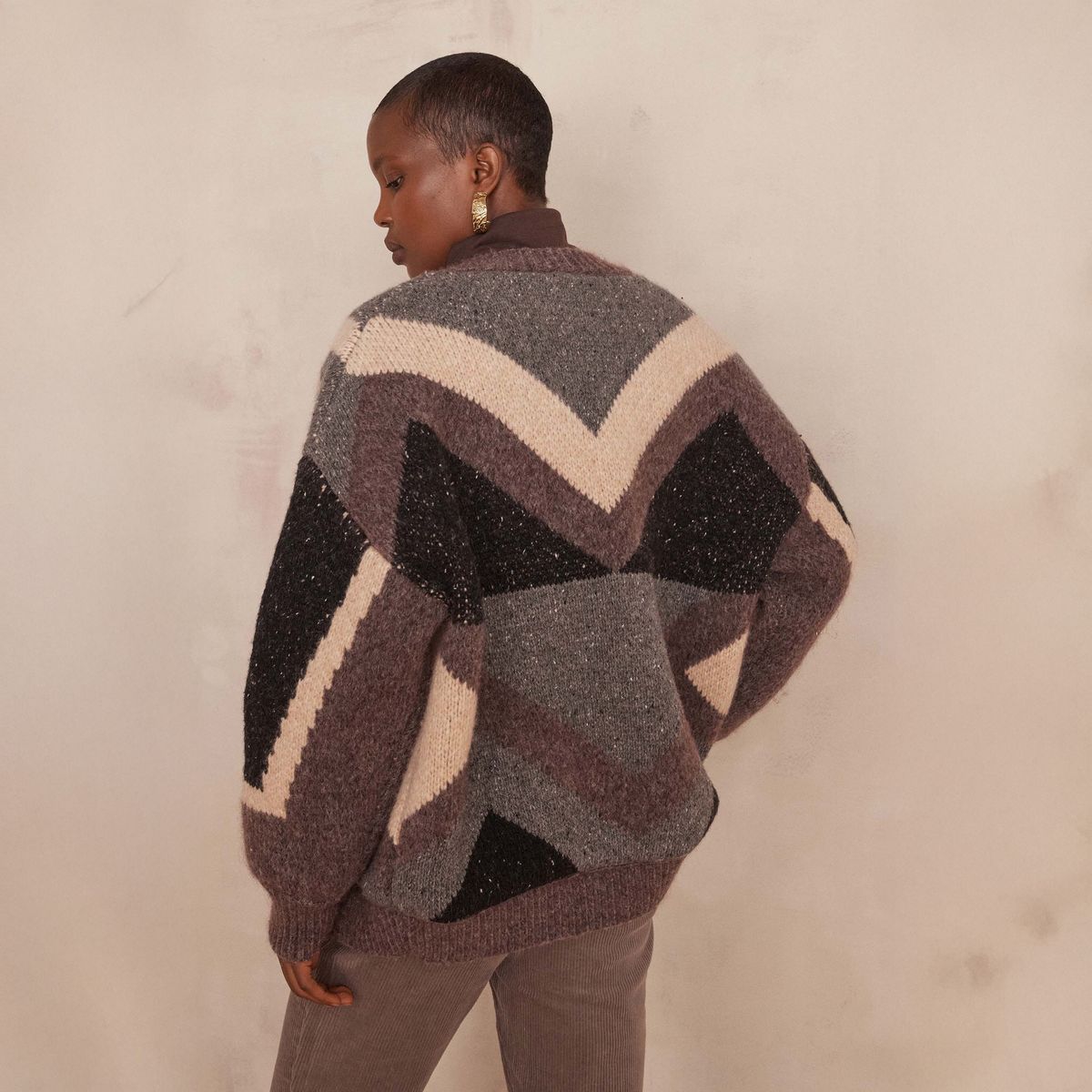 MAISON 123 - Cárdigan Botones Jacquard Mujer Maison 123