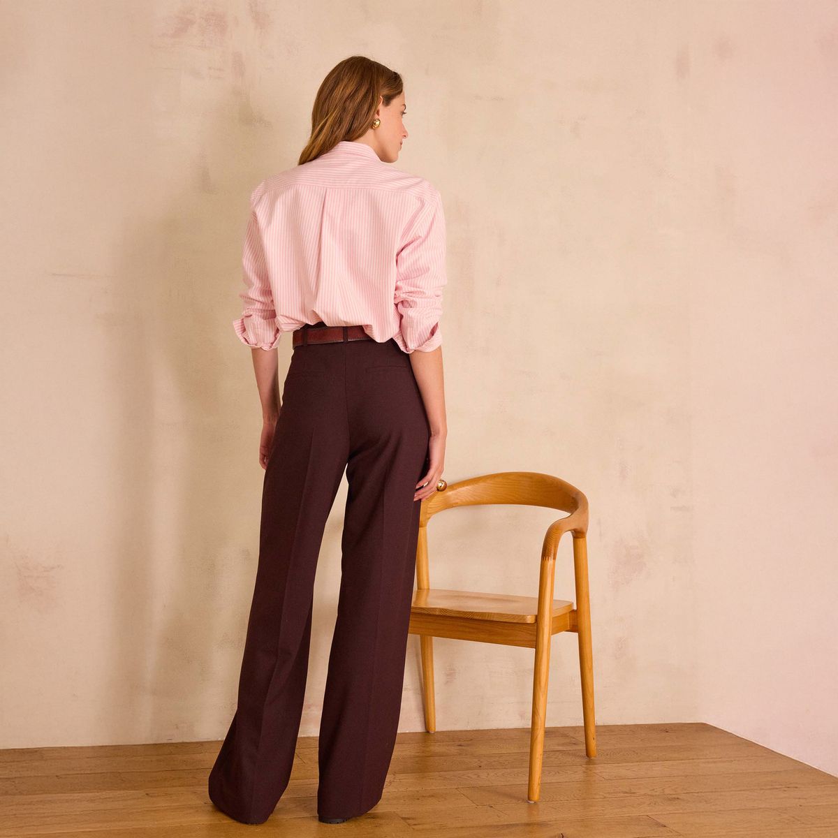 MAISON 123 - Pantalón Traje Ancho Mujer Maison 123