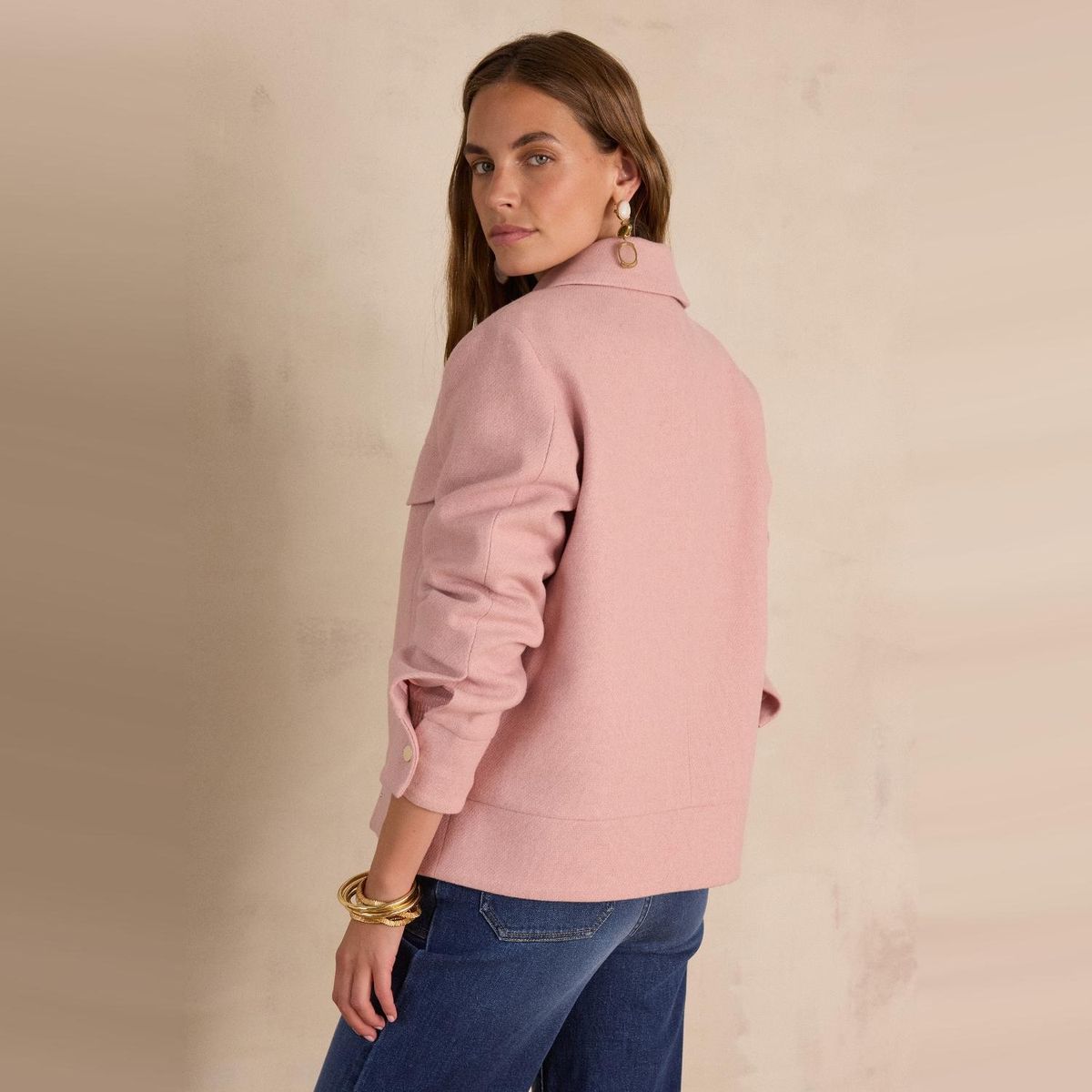 MAISON 123 - Chaqueta Botones Lana Mujer Maison 123