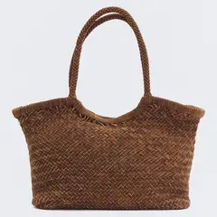 ESEOESE - Bolso Suede Trenzado 100% Cuero Mujer