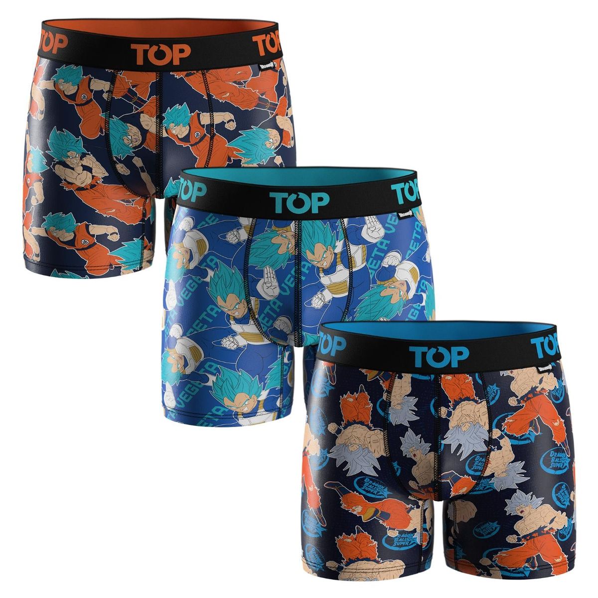TOP - Pack De 3 Bóxers Dragon Ball Algodón Hombre Top