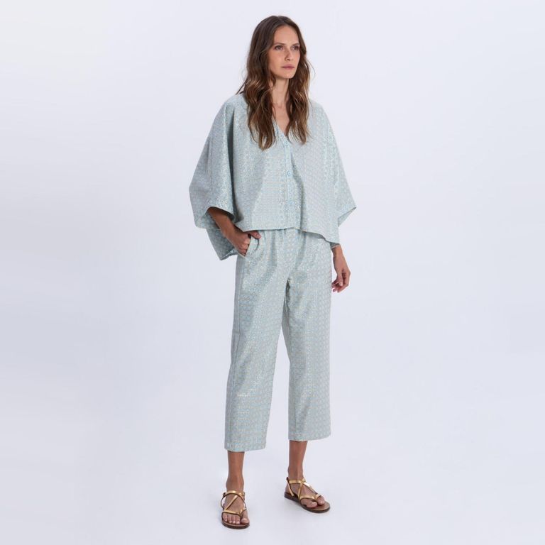 Vestido Bordados 100% Algodón Mujer