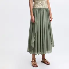 GREEK ARCHAIC KORI - Falda 100% Algodón Mujer