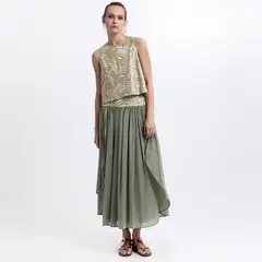 GREEK ARCHAIC KORI - Top Estampado 100% Algodón Mujer