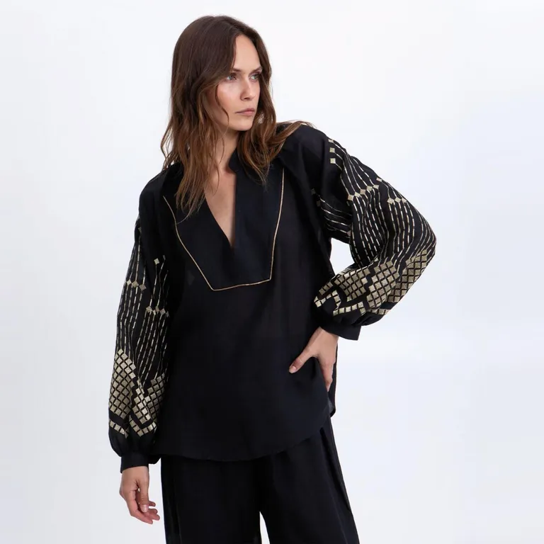 Blusa Bordados Mujer Greek Archaic Kori