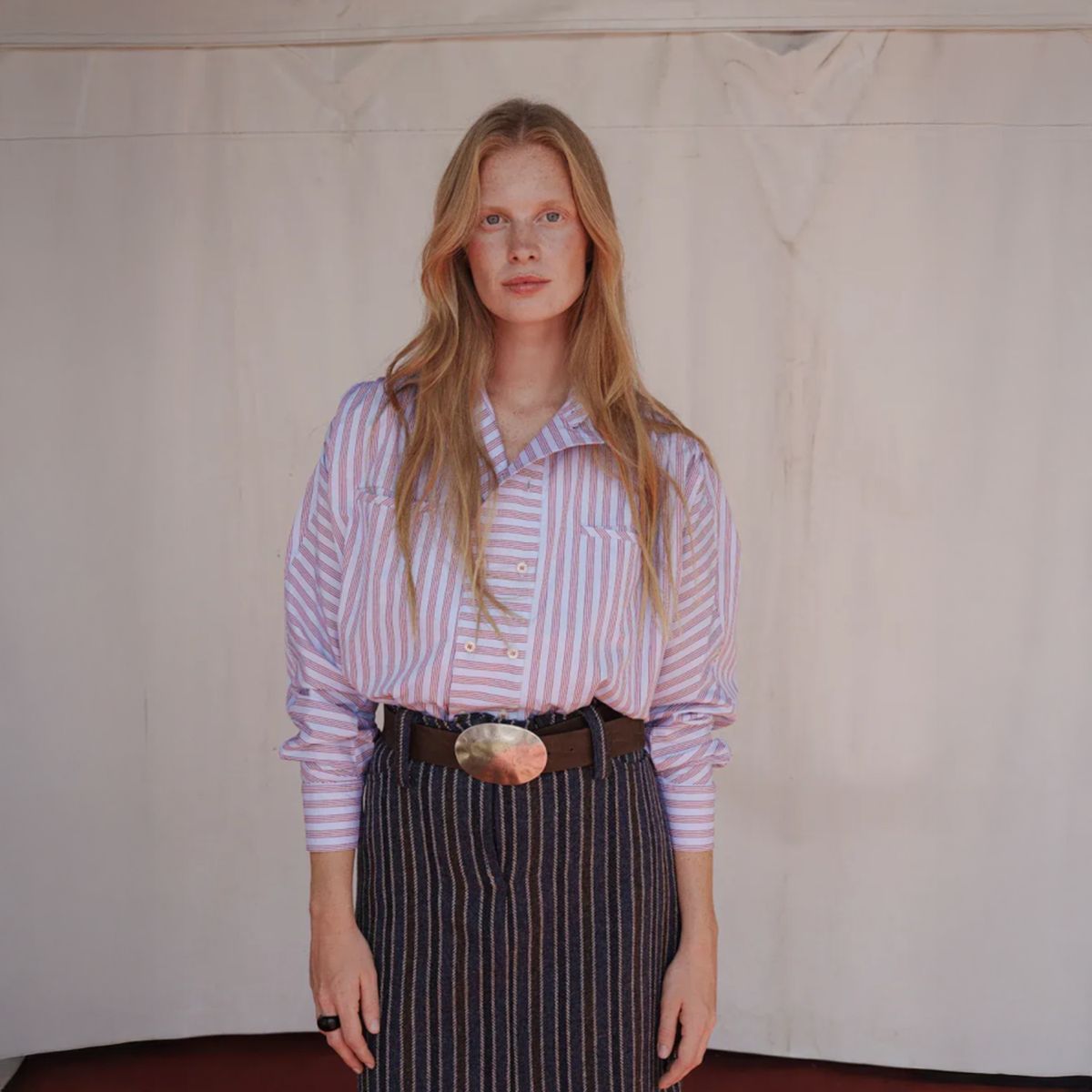 HIMBA - Blusa Hat Rayas 100% Algodón Mujer Himba