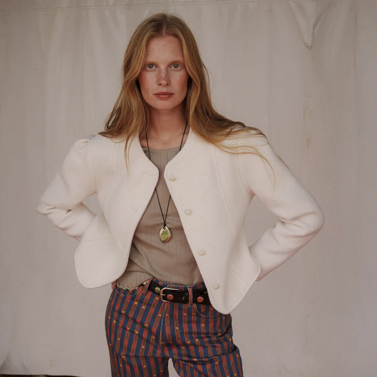 HIMBA - Chaqueta Abotonada 100% Lana Mujer Himba