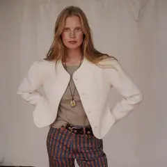 HIMBA - Chaqueta Abotonada 100% Lana Mujer