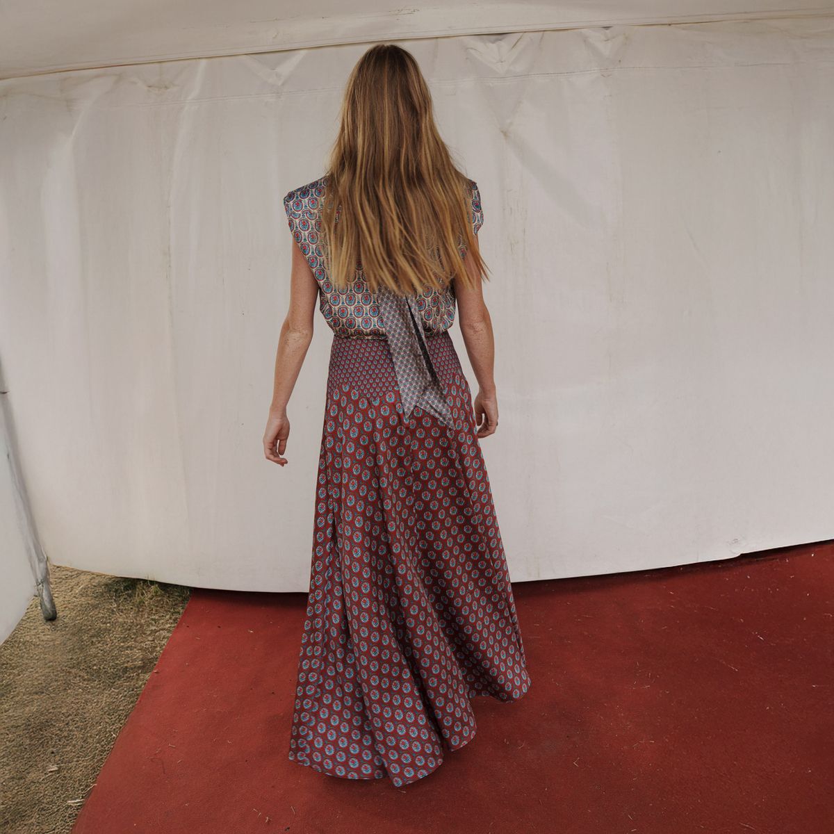 HIMBA - Falda Larga Liona Estampado Floral Mujer Himba