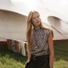 HIMBA - Blusa sin Mangas Estampado Floral Mujer