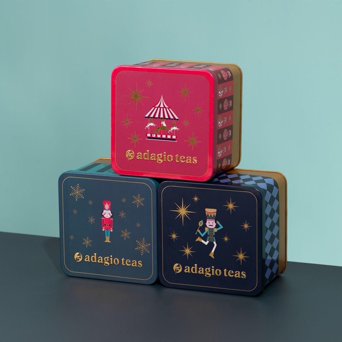 ADAGIO TEAS - Lata Té Azul Cascanueces Estrellas Adagio  Teabags Adagio Teas