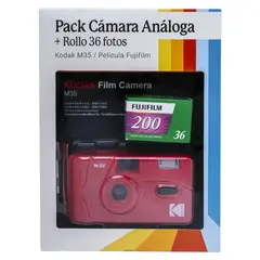 KODAK - Pack Cámara Análoga M35 con Rollo 36 Fotos