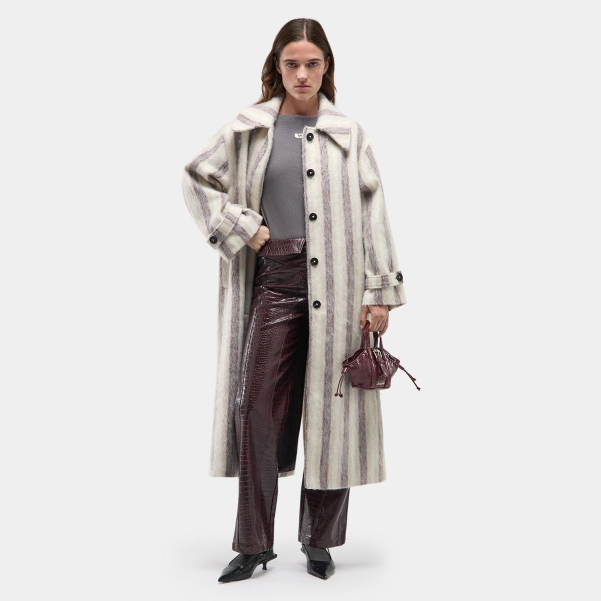 LAAGAM - Abrigo Rayas Mujer Laagam